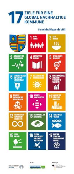 Bild vergrößern: Die 17 SDGs in Niebüll